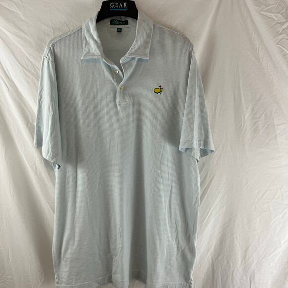 Augusta National Masters Classic Polo - Blue & White Striped - XL Pima Cotton - Picture 1 of 6